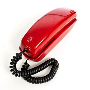 Vintage Unisonic Rare Cherry Red Slimline Wall Desk Phone Pulse and Tone